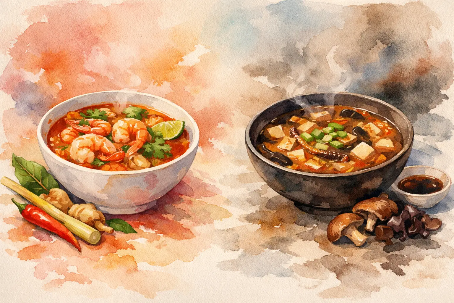 Tom Yum vs Hot and Sour Soup