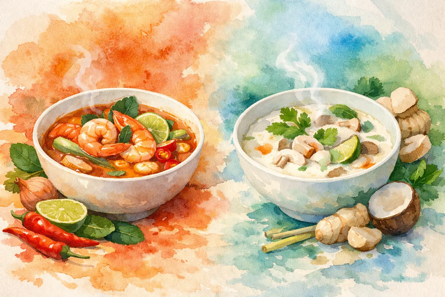 Tom Yum vs Tom Kha: What’s the Difference?